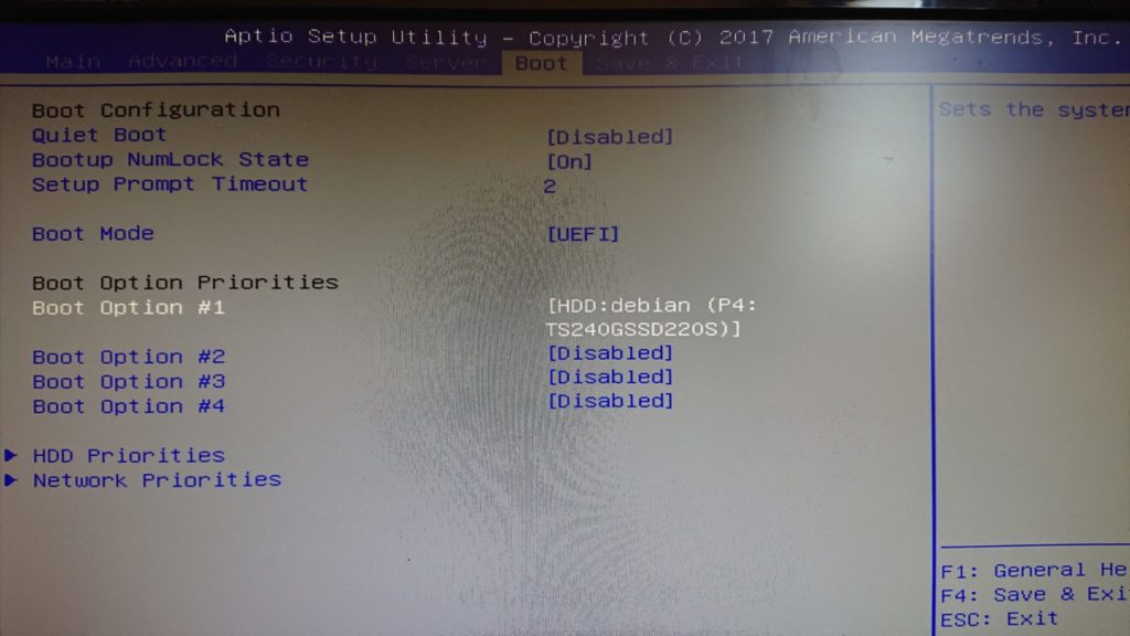 無事にSSDをブートドライブに指定することができた