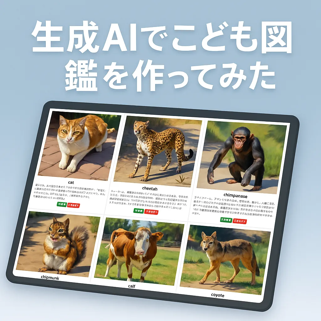 生成AIでこども動物図鑑を作ってみた