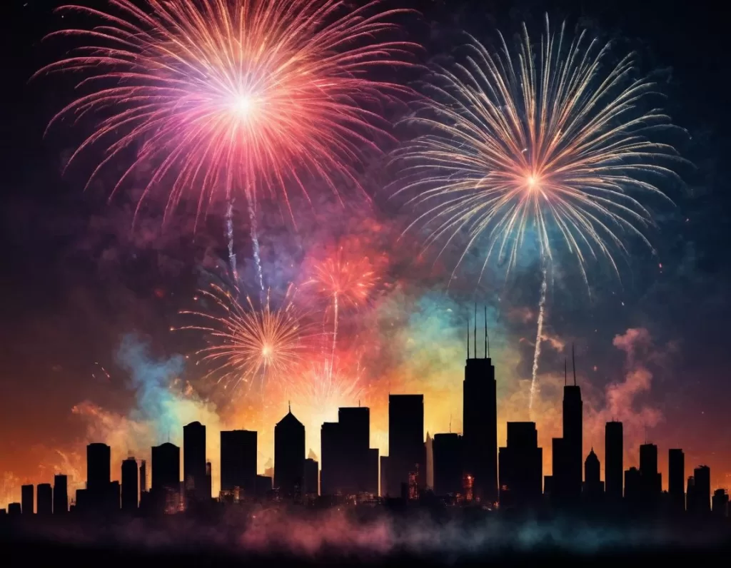 AIバブルの象徴たる打ち上げ花火のイメージ