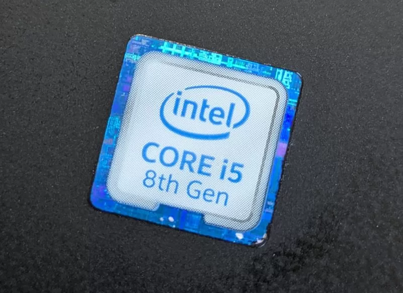 Intel CORE i5 8th Gen のシールエンブレム