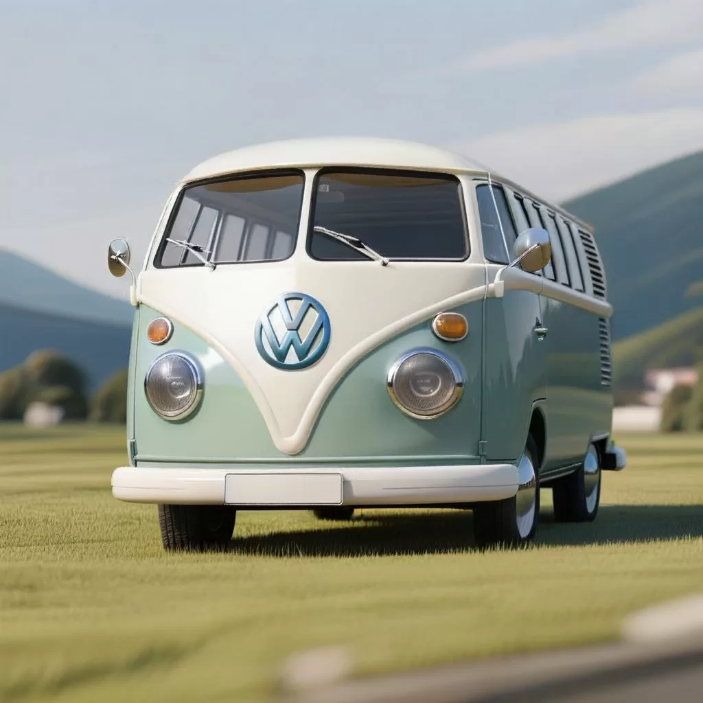 BitDance-14B-64xを公式デモでデフォルト生成した、フォルクスワーゲンType 2風のクラシックバンのサンプル画像。