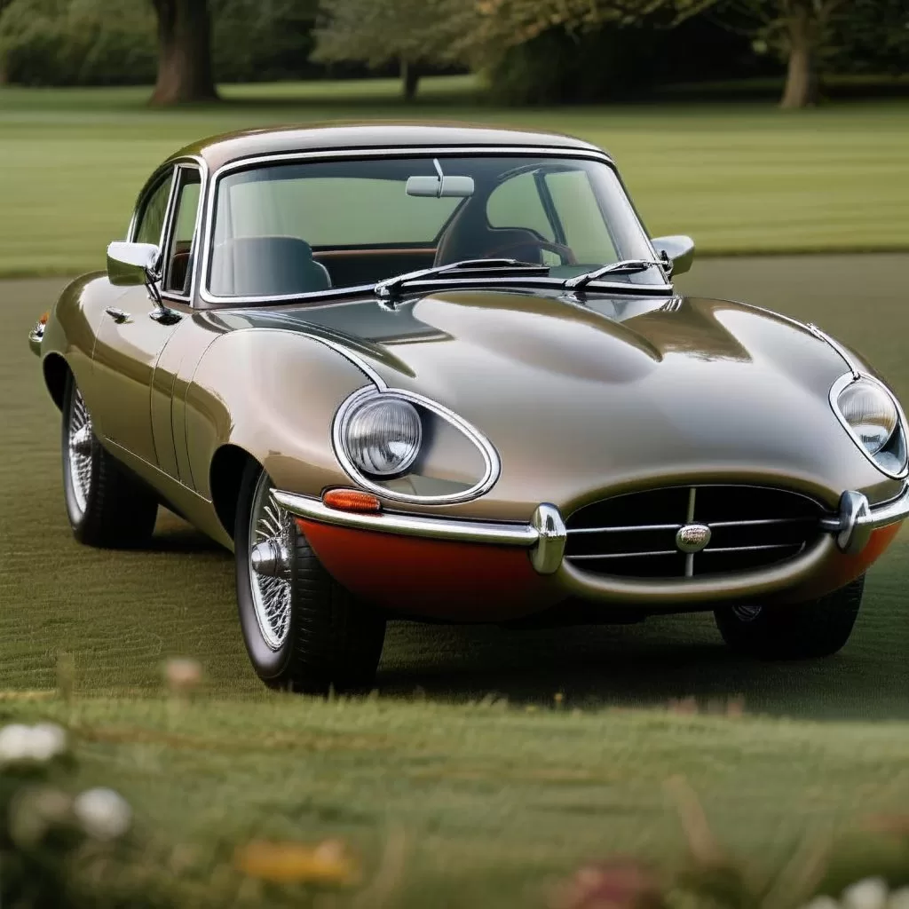 BitDance-14B-64xを公式デモでデフォルト生成した、ジャガーE-Typeを思わせるクラシックスポーツカーのサンプル画像。