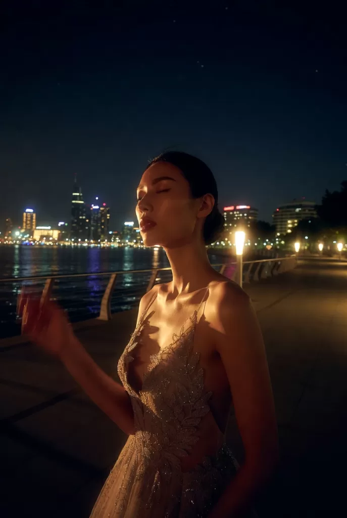 Grok Imagineによる夜景シーン生成結果